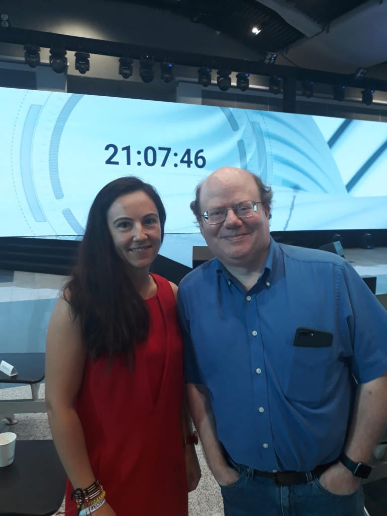 Violetta Bonenkamp and Larry Sanger, co-founder of Wikipedia