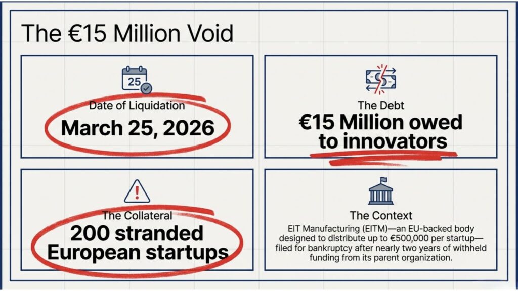 EIT Manufacturing Liquidation | Startups Are Waiting For EU Funding That Will Never Come